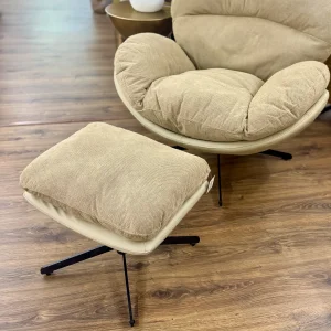 Reposapiés beige 52x42x40 cm