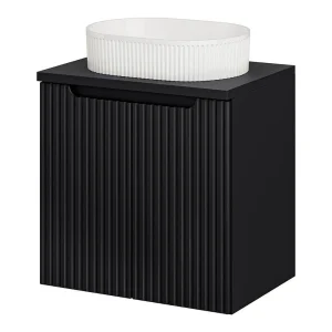 Lavabo Skelbolu con puertas acanaladas [en.casa]